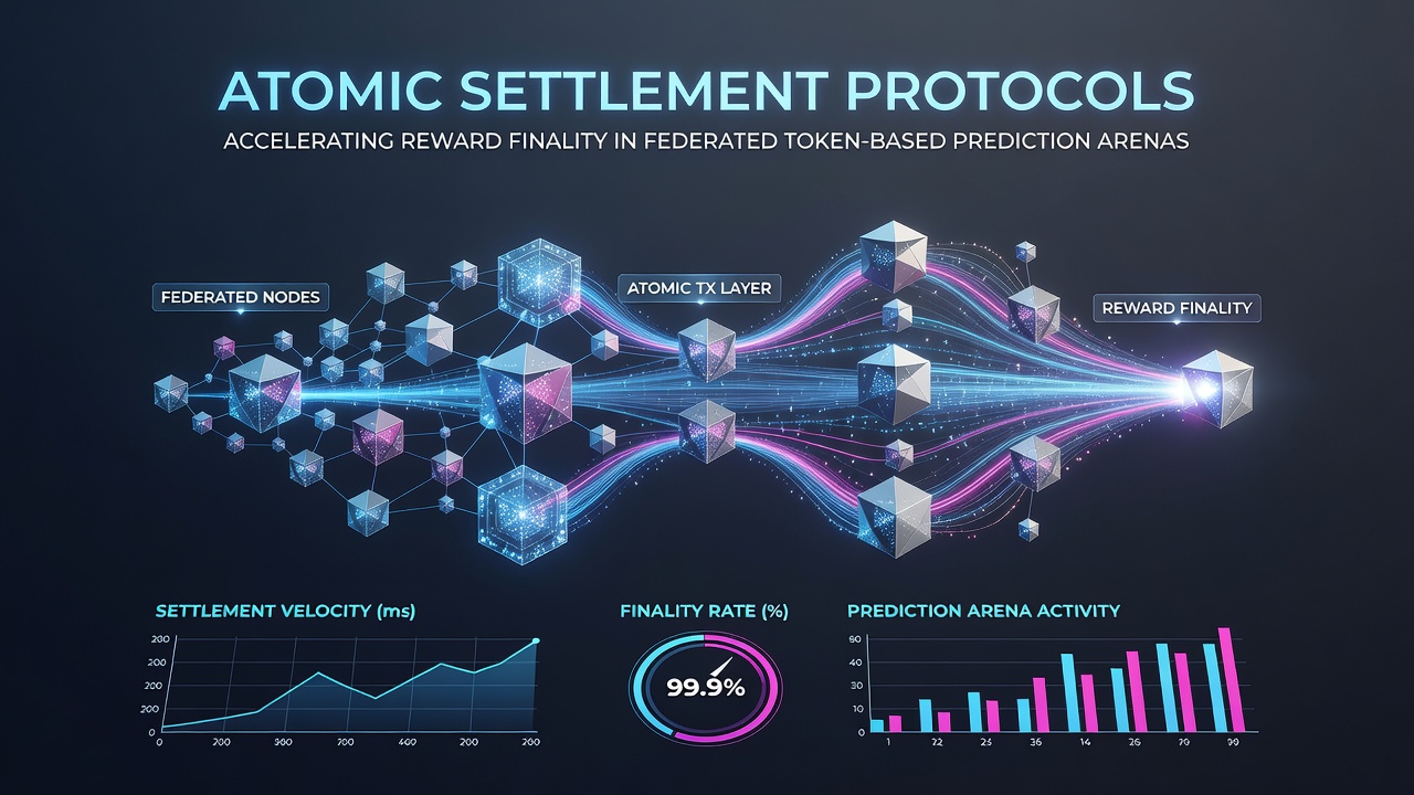 Visualisierung von Belohnungsfinalität in föderierten Token-Prognosearenen mit Cross-Chain-Settlement und atomaren Protokollen