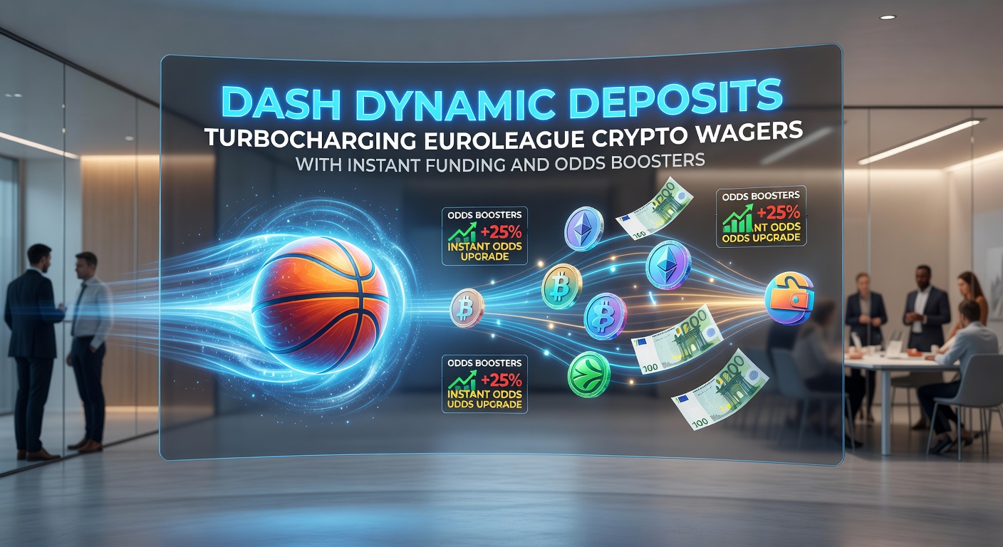Grafik zeigt Dash-Logo neben EuroLeague-Basketball-Spiel mit blitzschnellen Einzahlungen und steigenden Quoten