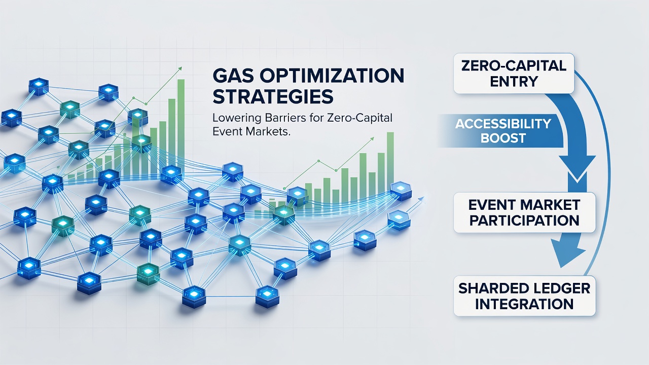 Darstellung von Gas-Optimierung in sharded Blockchain-Netzwerken für Event-Märkte