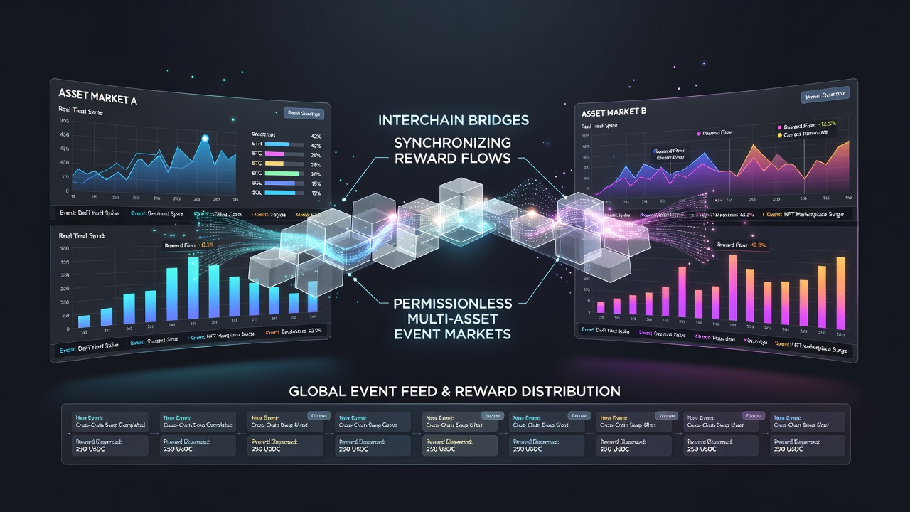 Synchronisierte Belohnungsflüsse durch Interchain-Brücken in Multi-Asset-Event-Märkten