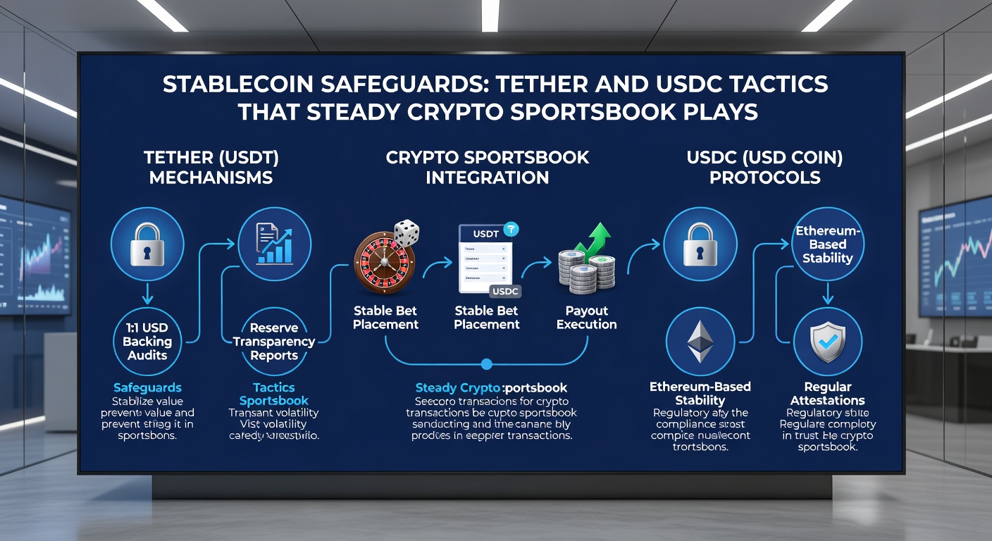 Vergleichstabelle von USDT und USDC-Reserven mit Wachstumskurven bis April 2026, inklusive Sportsbook-Transaktionsvolumen